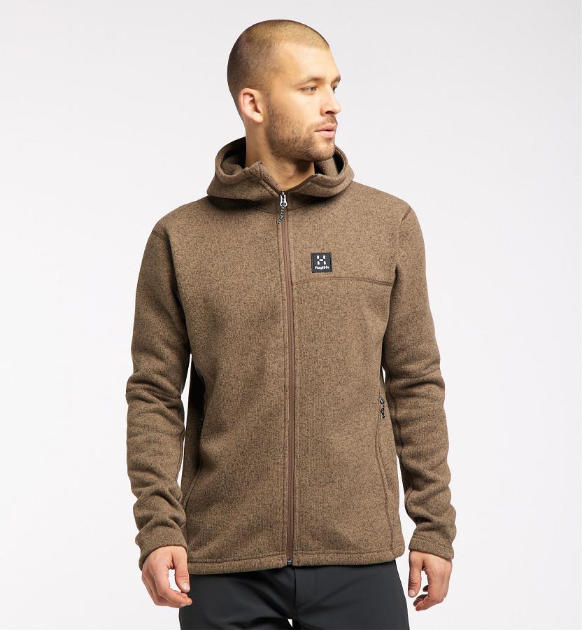 Haglöfs Mens Swook Fleece Brown New Zealand 70485PTHF
